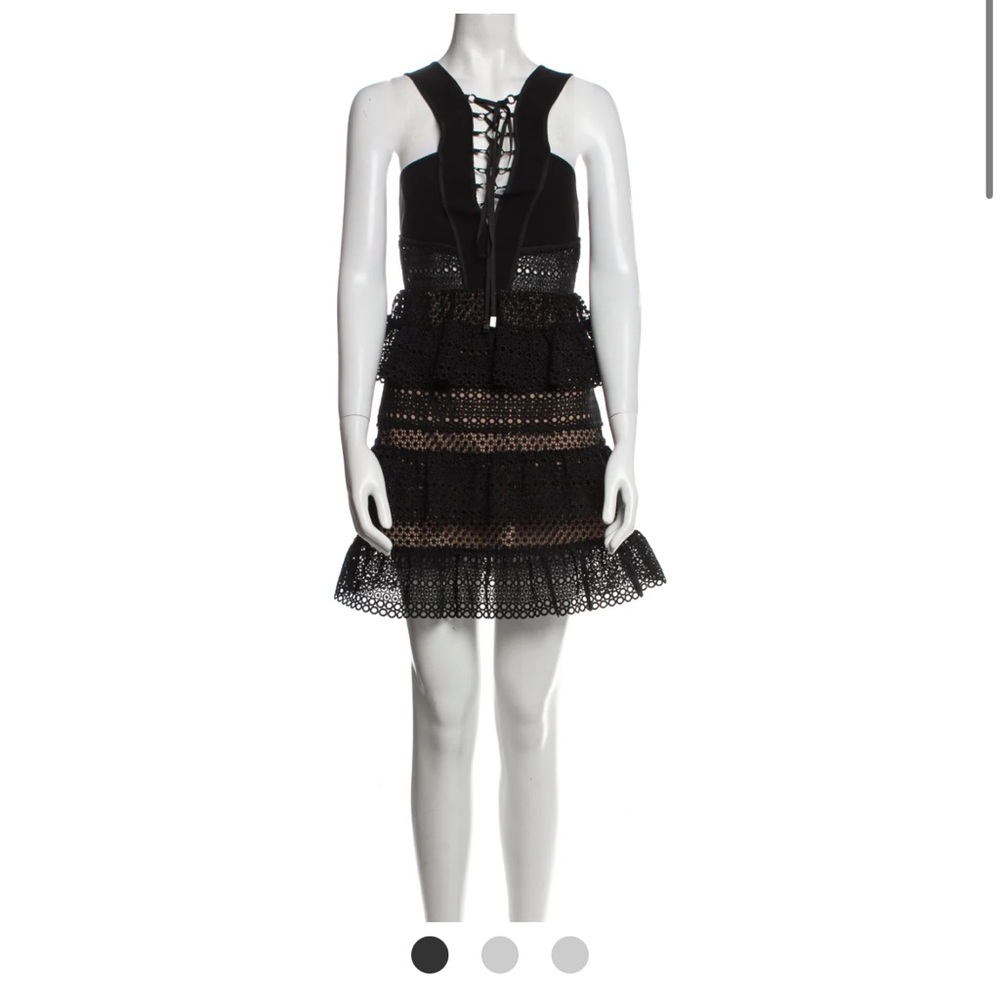Self-Portrait black and nude mini dress size 2